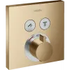 Термостат ShowerSelect, скрытого монтажа, для 2 потребителей, шлиф бронз., 15763140