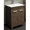 Тумба-умывальник Марио-60 дуб темный с раковиной Quadro 60