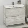 Тумба-умывальник Верона-90 дуб белый с раковиной Quadro 90