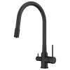Смеситель для кухни однорычажный для фильтра с гибким изливом 56F5216-Black Elghansa