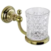 Cтакан для ванной с держателем PRAKTIC Gold стекло PRK-412-Gold Elghansa