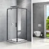 Душевой уголок Slim VPR-2SL9012CLB-L, 1200*900, матовый черный, стекло прозрачное, левый Vincea