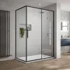 Душевой уголок Slim-U VSR-2SU9012CLB, 1200*900, м.черный, стекло прозрачное Vincea