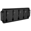 Панель пластик с 5 плоскими крючками HERMITAGE HRM-670-Black/Chrome Elghansa