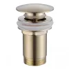 Донный клапан AF0010G с переливом, золото матовое ABBER