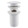 Донный клапан AF0010W с переливом, белый ABBER