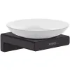 Мыльница AddStoris матовый черный 41746670 HANSGROHE