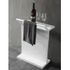 Столик для ванной комнаты Stein AS1637 с полотенцедержателем, белый матовый Abber