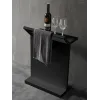 Столик для ванной комнаты Stein AS1637MB с полотенцедержателем, черный матовый Abber