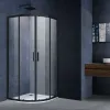 Душевой уголок Alpha VSQ-3AL90CLB, 90х90, черный, стекло прозрачное Vincea