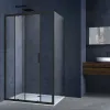 Душевой уголок Alpha VSR-3AL9012CLB, 120х90, черный, стекло прозрачное Vincea