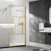 Душевая перегородка Walk-In VSW-1HC100CFBG, 100х200, брашированное золото, стекло прозрачное/рифлено