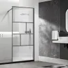 Душевая перегородка Walk-In VSW-1HC80CFGM, 80х200, вороненая сталь, стекло рифленое Vincea