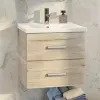 Тумба-умывальник Парма-60 дуб дымчатый с раковиной Миранда 60 COMFORTY