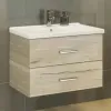 Тумба-умывальник Парма-80 дуб дымчатый с раковиной Миранда-80 COMFORTY