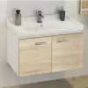 Тумба-умывальник "Рига-80" дуб сонома с раковиной COMFORTY 9335-80