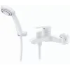Смеситель для ванны однорычажный с душевым комплектом 2322519-White ELGHANSA