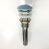 Донный клапан с керамическим верхом, матовый голубой, DK-01 ML, 00-00007643