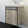Тумба-умывальник Вена-45 дуб дымчатый с раковиной Адриана 45, 00-00006653, COMFORTY