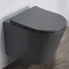 Унитаз подвесной COMFORTY 105MDH безободковый сид дюр softclose тонкое быстр графит матовый