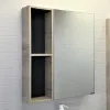 Зеркало-шкаф Порто-75 дуб дымчатый 00-00009234 Comforty