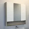Зеркало-шкаф Клеон-90 белый/дуб дымчатый 00-00004756 Comforty