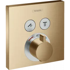 Термостат ShowerSelect, скрытого монтажа, для 2 потребителей, шлиф бронз., 15763140