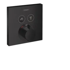 Термостат ShowerSelect, скрытого монтажа, для 2 потребителей мат. Черн., 15763670