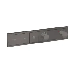 Термостат RainSelect скрытого монтажа, для 2 потребит, матовый черный х, HG 15380340