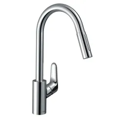Кухонный Смеситель Focus M41 240, с вытяж душем, 2jet, sBox, хром, 73880000