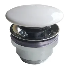 Донный клапан с керамической крышкой для раковин PLAZA DR.1/WHT