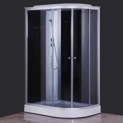 Душевая кабина 301L, серое стекло, задн.черн.стекл.панель,1200*800*2150