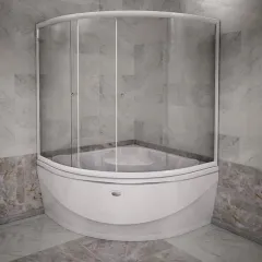 Стеклянная шторка на ванну Верона (матовые) 1-08-1-0-0-0241