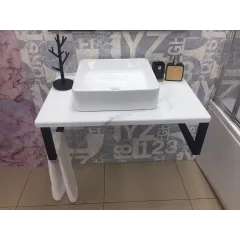 Столешница 28мм 500х800 Мрамор белый Bergerplast