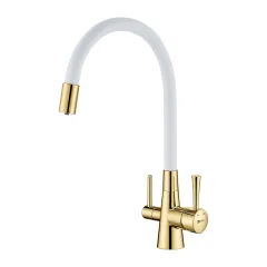 Смеситель для кухни с подключением к фильтру с питьевой водой Comfort LM3075G-White Lemark