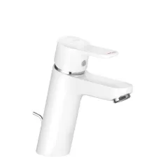 Смеситель для раковины PURE EASY однорычажный с донным клапаном белый/хром 372909165 KLUDI