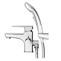 Смеситель для умывальника SCARLETT Chrome с гигиеническим душем 1612225-BR01 Elghansa