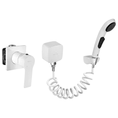 Смеситель встраиваемый с набором для гигиенического душа Berkshire 34Q0743-White (Set-51) Elghansa