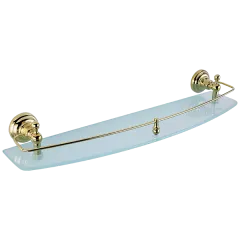 Полка для ванной PRAKTIC Gold 60 см стекло PRK-560-Gold Elghansa