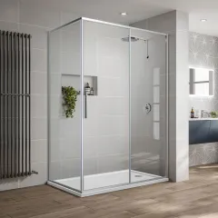Душевой уголок Slim-U VSR-2SU9012CL, 1200*900, хром, стекло прозрачное Vincea