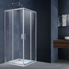 Душевой уголок Alpha VSS-3AL100CL, 1000*1000, хром, стекло прозрачное Vincea