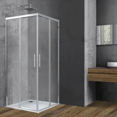 Душевой уголок Soft VSS-3SO100CL, 1000*1000, хром, стекло прозрачное Vincea
