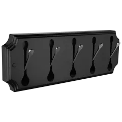 Панель пластик с 5 плоскими крючками HERMITAGE HRM-670-Black/Chrome Elghansa
