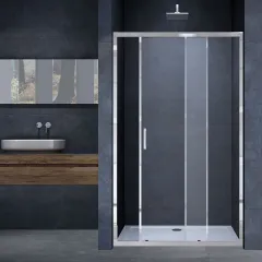 Душевая дверь Alpha VDS-3AL150MT, 1500, хром, стекло текстурное Vincea