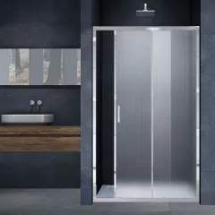 Душевая дверь Alpha VDS-3AL140MT, 1400, хром, стекло текстурное Vincea
