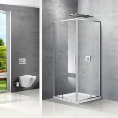Душевой уголок Slim VPR-2SL9090CL, 900*900, хром, стекло прозрачное Vincea