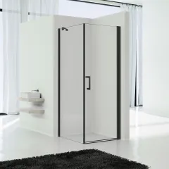Душевой уголок Orta VSR-1O9090CLB, 900*900, черный, стекло прозрачное Vincea