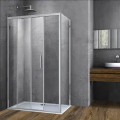 Душевой уголок Soft VSR-3SO9011CL, 1100*900, хром, стекло прозрачное Vincea