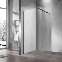 Душевая перегородка Walk-In VSW-1H900CLB, 900*2000, черный матовый, стекло прозрачное Vincea