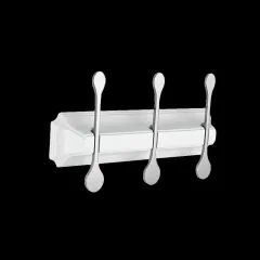 Панель с 3 плоскими крючками ELGHANSA HRM-730-White/Chrome